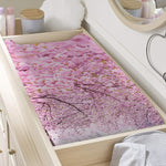 Japanese Cherry Blossom Tree Print Changing Pad Cover