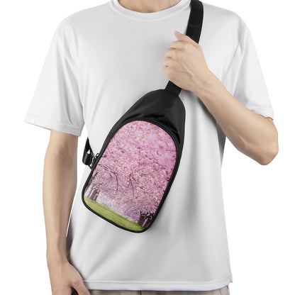 Japanese Cherry Blossom Tree Print Chest Bag