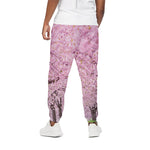 Japanese Cherry Blossom Tree Print Cotton Pants