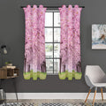 Japanese Cherry Blossom Tree Print Grommet Curtain Panels
