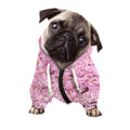 Japanese Cherry Blossom Tree Print Dog Zip Up Hoodie