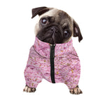 Japanese Cherry Blossom Tree Print Dog Zip Up Jacket