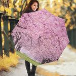 Japanese Cherry Blossom Tree Print Foldable Umbrella