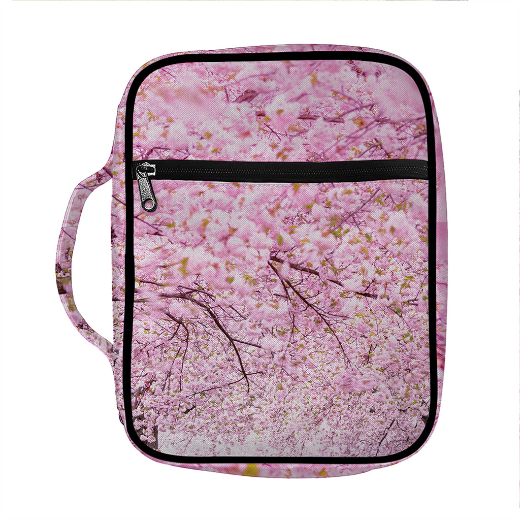 Japanese Cherry Blossom Tree Print Front Pocket Bible Bag