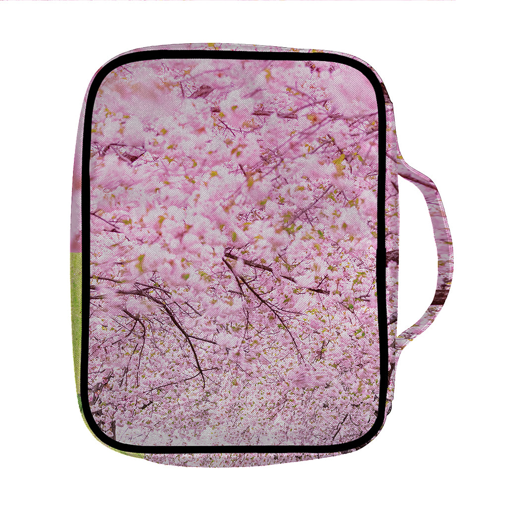 Japanese Cherry Blossom Tree Print Front Pocket Bible Bag