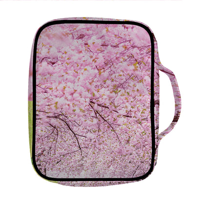 Japanese Cherry Blossom Tree Print Front Pocket Bible Bag