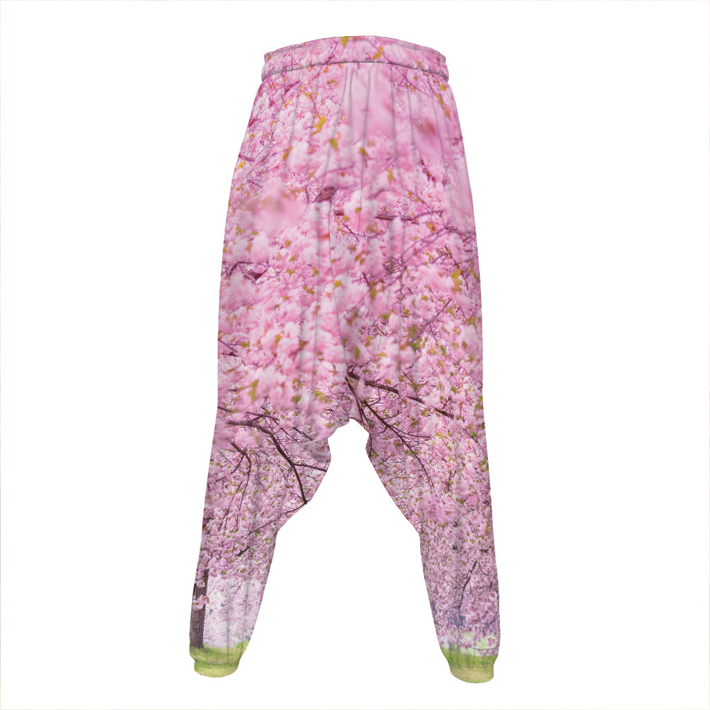 Japanese Cherry Blossom Tree Print Hammer Pants