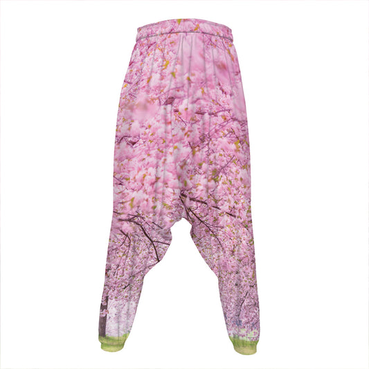 Japanese Cherry Blossom Tree Print Hammer Pants