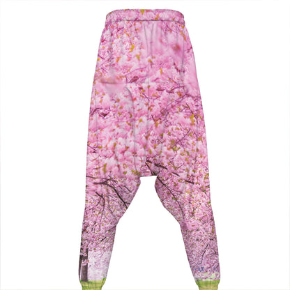 Japanese Cherry Blossom Tree Print Hammer Pants