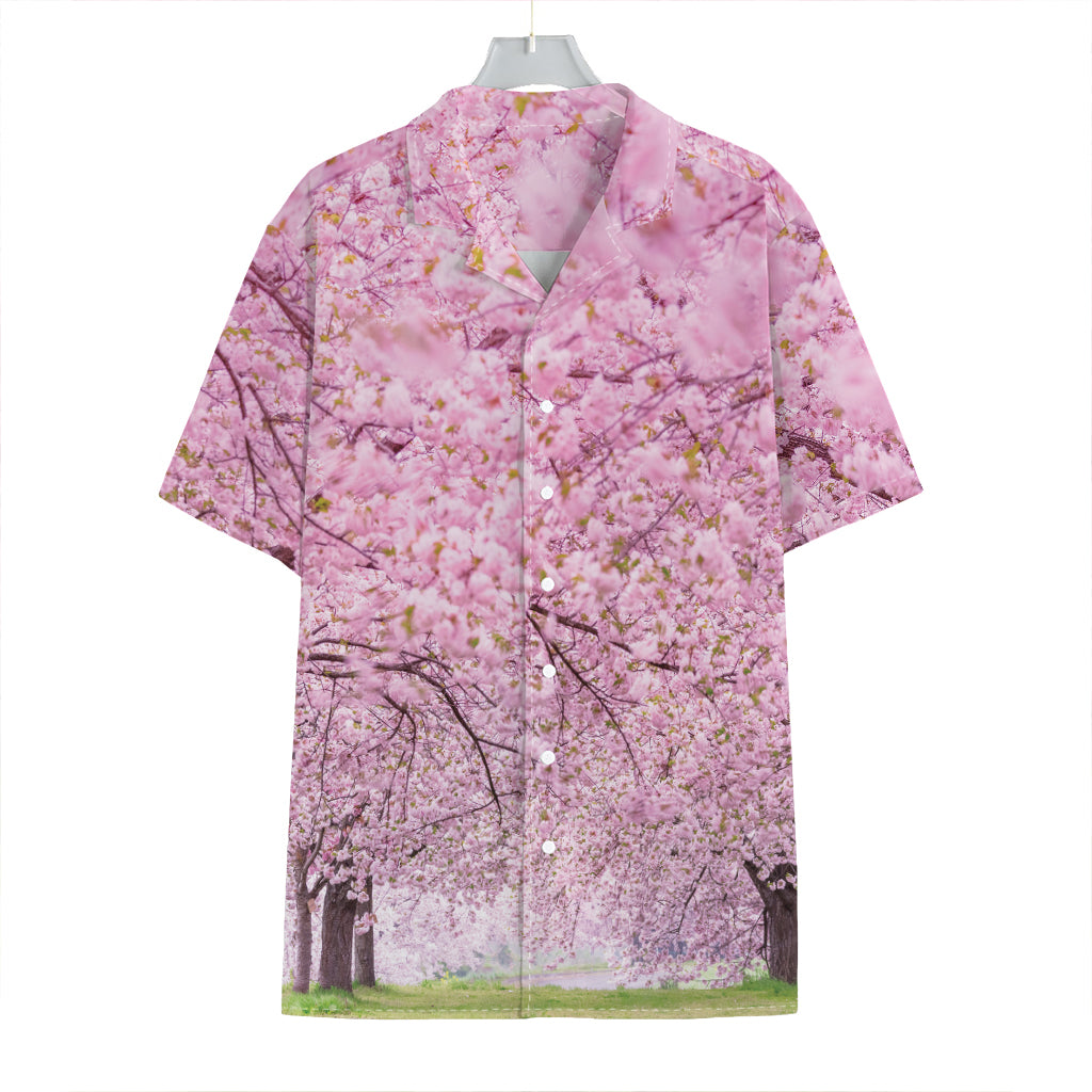 Japanese Cherry Blossom Tree Print Hawaiian Shirt