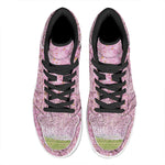 Japanese Cherry Blossom Tree Print High Top Leather Sneakers