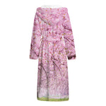 Japanese Cherry Blossom Tree Print Hooded Bathrobe