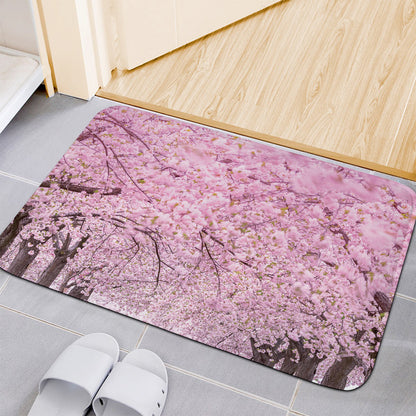 Japanese Cherry Blossom Tree Print Indoor Door Mat