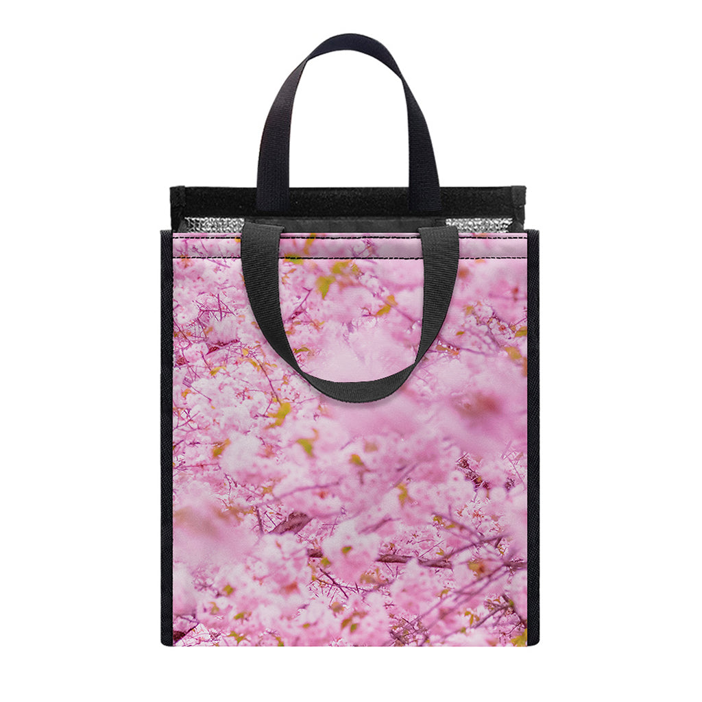 Japanese Cherry Blossom Tree Print Insulated Lunch Tote