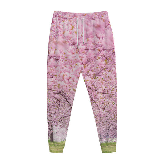 Japanese Cherry Blossom Tree Print Jogger Pants