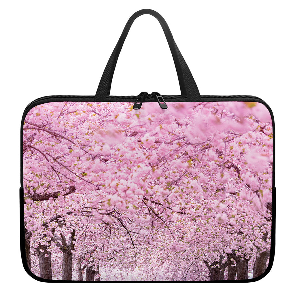 Japanese Cherry Blossom Tree Print Laptop Sleeve With Handle