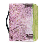 Japanese Cherry Blossom Tree Print Leather Bible Cover