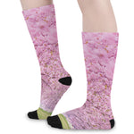 Japanese Cherry Blossom Tree Print Long Socks