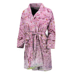 Japanese Cherry Blossom Tree Print Men's Bathrobe