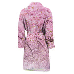 Japanese Cherry Blossom Tree Print Men's Bathrobe