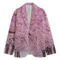 Japanese Cherry Blossom Tree Print Men's Blazer