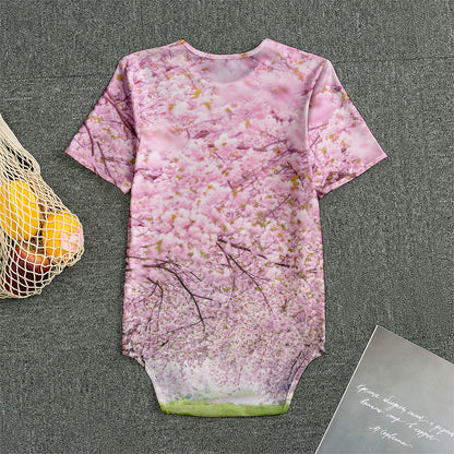 Japanese Cherry Blossom Tree Print Men's Bodysuit