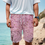 Japanese Cherry Blossom Tree Print Men's Cargo Shorts
