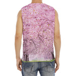 Japanese Cherry Blossom Tree Print Men's Fitness Tank Top