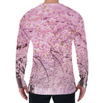 Japanese Cherry Blossom Tree Print Men's Long Sleeve T-Shirt