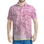 Japanese Cherry Blossom Tree Print Men's Polo Shirt