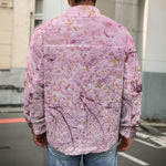 Japanese Cherry Blossom Tree Print Men's Shirt Jacket