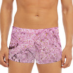 Japanese Cherry Blossom Tree Print Men's Short Boxer Briefs