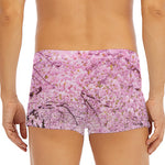 Japanese Cherry Blossom Tree Print Men's Short Boxer Briefs