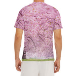 Japanese Cherry Blossom Tree Print Men's Short Sleeve Rash Guard