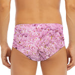 Japanese Cherry Blossom Tree Print Men's Triangle Swim Briefs