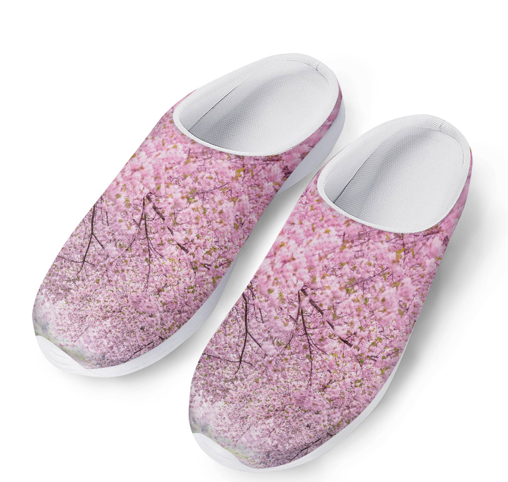 Japanese Cherry Blossom Tree Print Mesh Casual Shoes