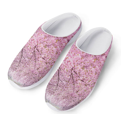 Japanese Cherry Blossom Tree Print Mesh Casual Shoes