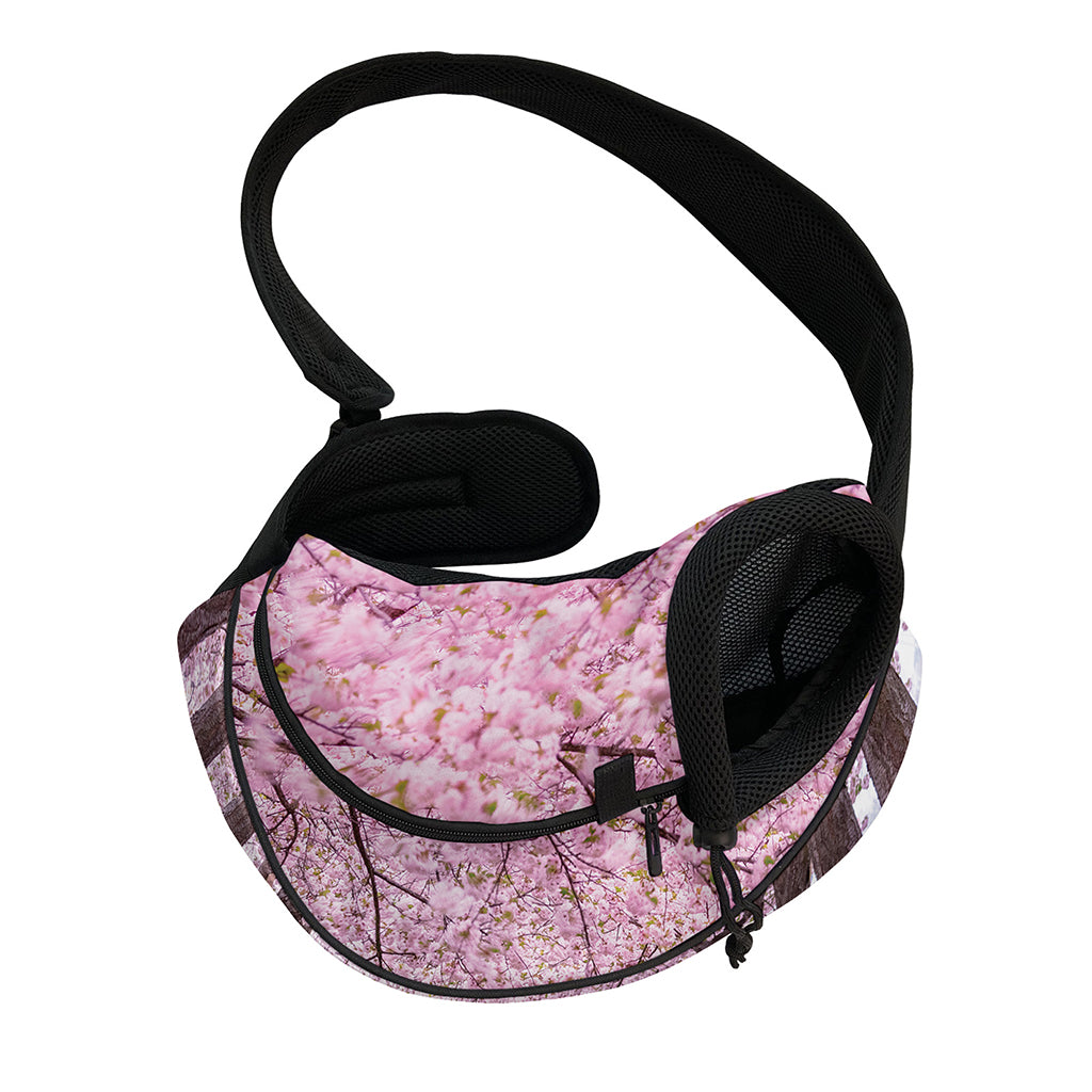 Japanese Cherry Blossom Tree Print Pet Sling Carrier