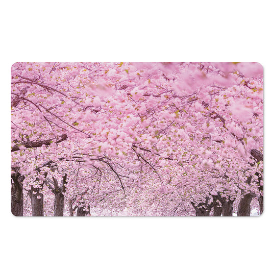 Japanese Cherry Blossom Tree Print Polyester Doormat