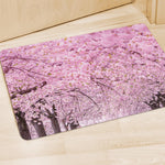 Japanese Cherry Blossom Tree Print Polyester Doormat