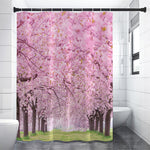 Japanese Cherry Blossom Tree Print Premium Shower Curtain