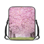 Japanese Cherry Blossom Tree Print Rectangular Crossbody Bag
