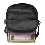 Japanese Cherry Blossom Tree Print Rectangular Crossbody Bag