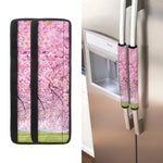 Japanese Cherry Blossom Tree Print Refrigerator Handle Covers