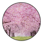 Japanese Cherry Blossom Tree Print Round Floor Mat
