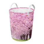 Japanese Cherry Blossom Tree Print Round Laundry Basket