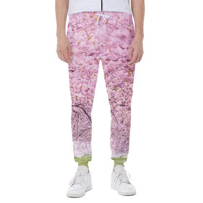 Japanese Cherry Blossom Tree Print Scuba Joggers