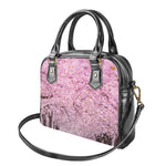 Japanese Cherry Blossom Tree Print Shoulder Handbag