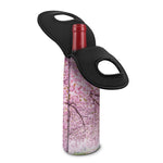 Japanese Cherry Blossom Tree Print Single Neoprene Wine Tote