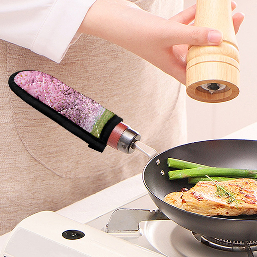 Japanese Cherry Blossom Tree Print Skillet Handle Cover
